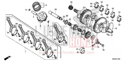 VILEBREQUIN/PISTON CBR1000SAF de 2015
